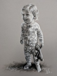 Little Girl in Pajamas - Portrait by Will Black Art